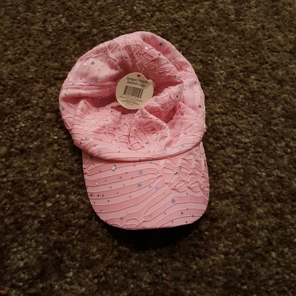 Pink sparkled dad hat